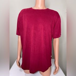 EPTM Suede Burgundy extended Shirt for Men